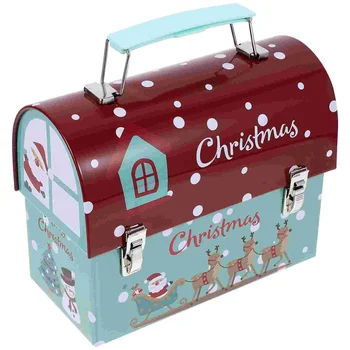 Метални Кутии за бисквити Коледен Тенекиен Пощенска кутия Коледен контейнер за бонбони Железен Контейнер за 