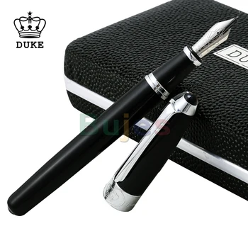 Подарък кутия за мъжка дръжки Duke 239, набор от черни перьевых дръжки, тънка писалка с конвертером мастилницата и футляром, подходящ за ежедневна писма