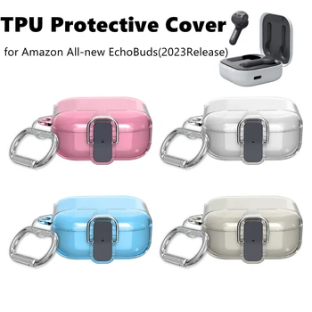 Лек протектор за слушалки, предотвратяване на сблъсък, прозрачен калъф за слушалки, твърд калъф за Amazon, чисто нов защитен калъф EchoBuds