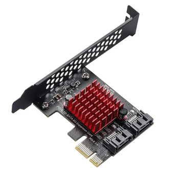 PCIe 2 порта SATA 3 III 3,0 6 gbps SSD-адаптер PCI-E PCI Express X1 Такса Контролер Поддръжка на карти за разширяване на X4 X6