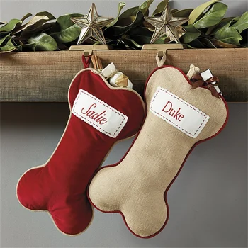 Коледни чорапи подарък пакет празнични аксесоари във формата на кучешки кости Коледен подарък за парти в търговския център Украса на коледната атмосфера