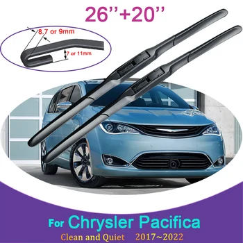 за Chrysler Pacifica 2017 2018 2019 ~ 2022 Бескаркасный безшумен гума чистачка за почистване на предното стъкло от снега Автомобилни Аксесоари