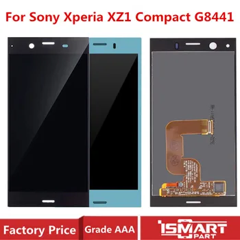 За Sony Xperia XZ1 Compact G8441 LCD дисплей със стъклен сензорен екран в събирането на Черен Мини екран XZ1 Черен Син