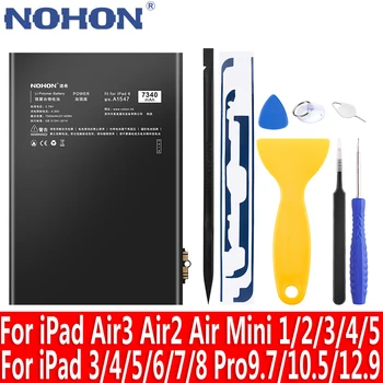 Батерия NOHON За iPad Air 1 2 3 Mini 4 5 6 7 8 Air2 Air3 Pro 10,5 9,7 12,9 инча Tablet Bateria 
