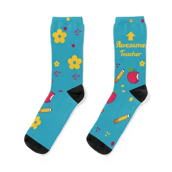 Дамски зашеметяващ чорапи за учители, коледен подарък, нов забавен чорап in's с принтом, мъжки чорапи, дамски
