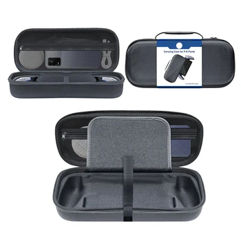 Чанта-куфар, устойчив на удари калъф за носене в твърда обвивка, преносима защитна чанта за съхранение с мрежесто джоб за портал конзола PS5